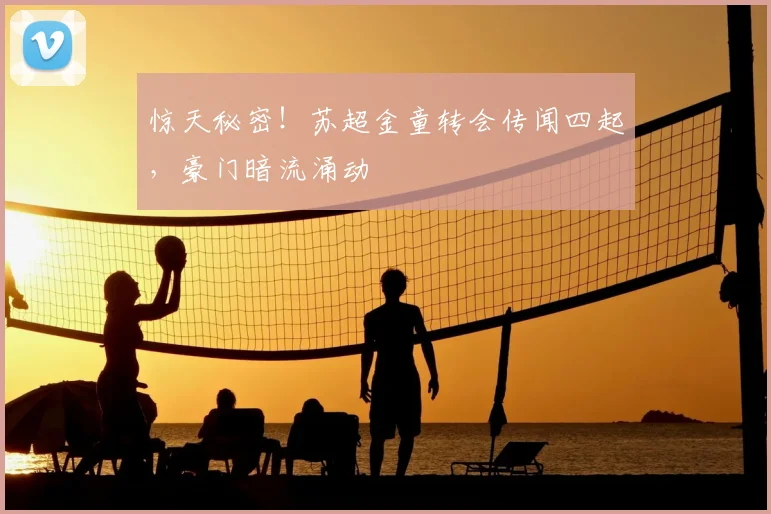 惊天秘密！苏超金童转会传闻四起，豪门暗流涌动